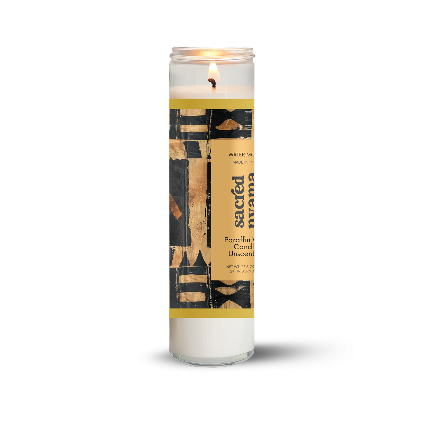 Long Burning Glass Candle
